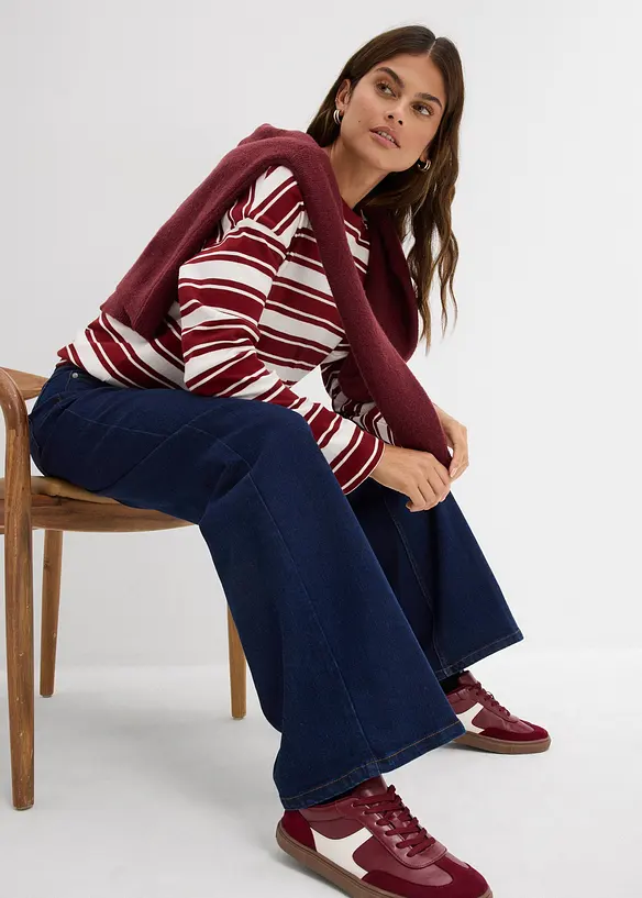 Džíny Straight, Mid Waist, organická bavlna, bonprix