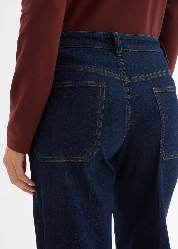 Džíny Wide Leg, Mid Waist, s organickou bavlnou, bonprix