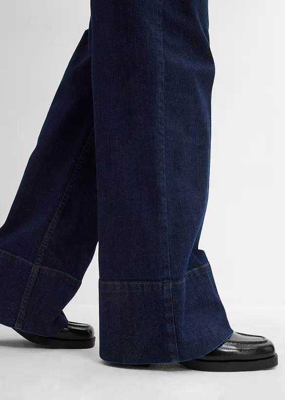 Džíny Wide Leg, Mid Waist, s organickou bavlnou, bonprix