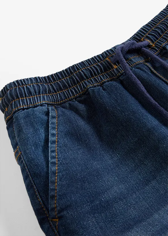 Termo džíny bez zapínání, Regular Fit, s žerzejovou podšívkou, Straight, bonprix