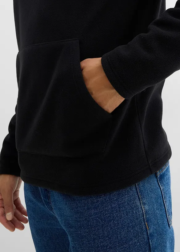 Měkk&yacute; fl&iacute;sov&yacute; svetr s kapuc&iacute;, bonprix