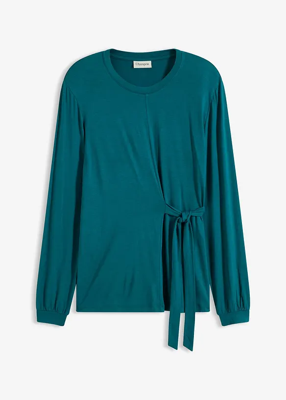 Triko s dlouhým rukávem, z měkké viskózové směsi, bonprix