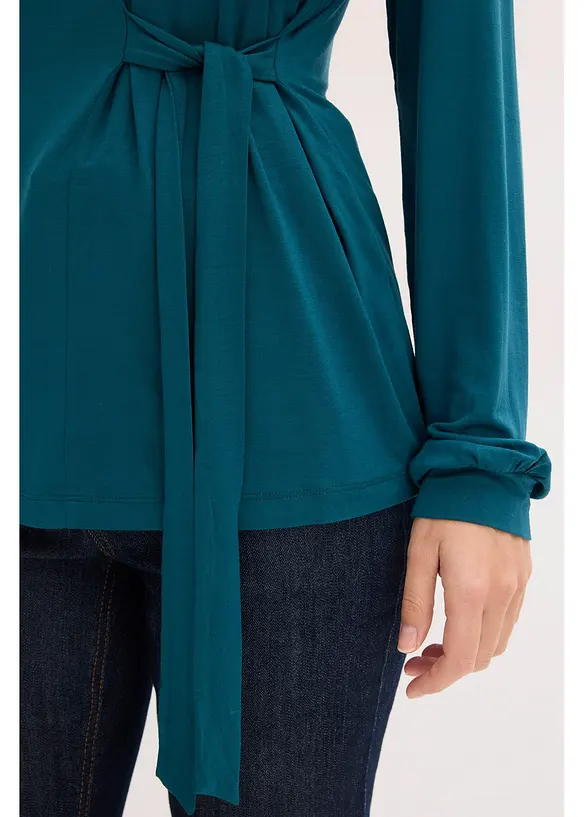 Triko s dlouhým rukávem, z měkké viskózové směsi, bonprix