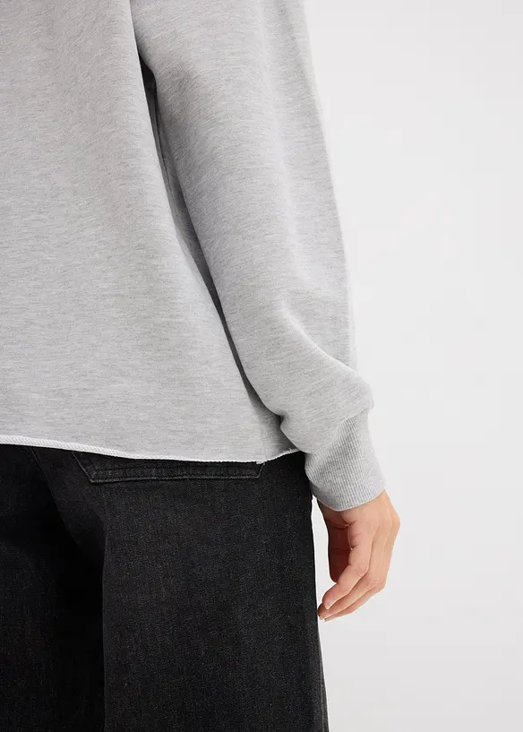 Oversize mikina s kapucí a s ozdobnými kamínky, bonprix