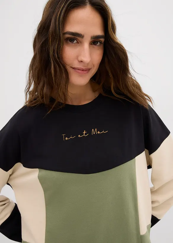 Mikinové šaty z čisté bavlny, bonprix