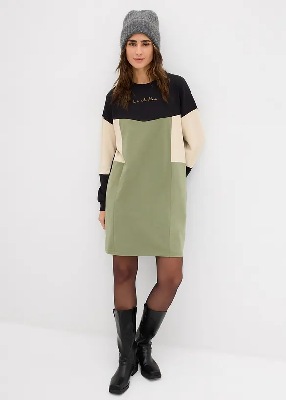Mikinové šaty z čisté bavlny, bonprix