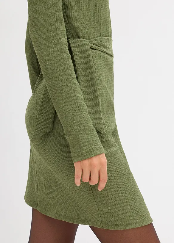 Úpletové šaty ze strukturovaného krepu, bonprix