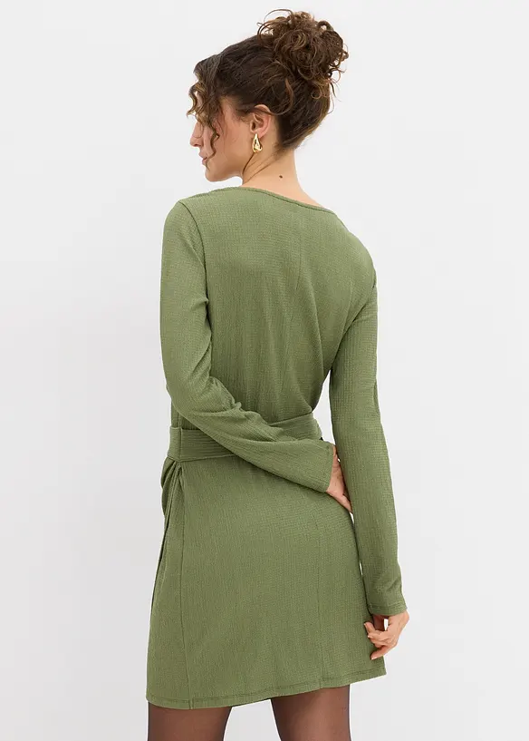 Úpletové šaty ze strukturovaného krepu, bonprix