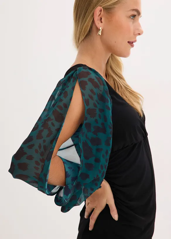 Přiléhavé minišaty s prostřihy na rukávech, bonprix