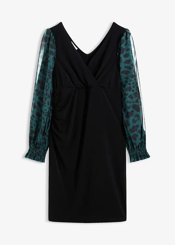 Přiléhavé minišaty s prostřihy na rukávech, bonprix