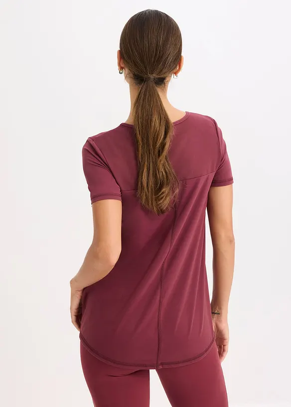 Velmi měkké funkční tričko se síťovanou vsadkou, rychleschnoucí, bonprix