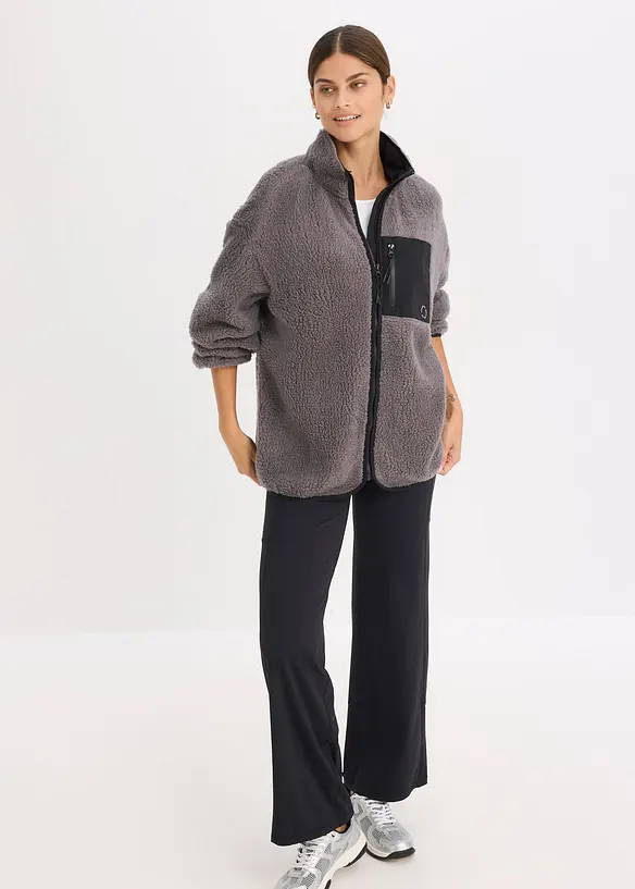 Funkční flísová oversize bunda, bonprix
