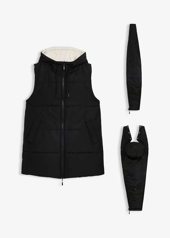 Oboustranná těhotenská vesta s podšívkou a nosicí vsadkou, 4 v 1, bonprix