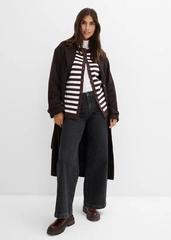 Kabátek z jemné pleteniny, kulatý výstřih, bonprix