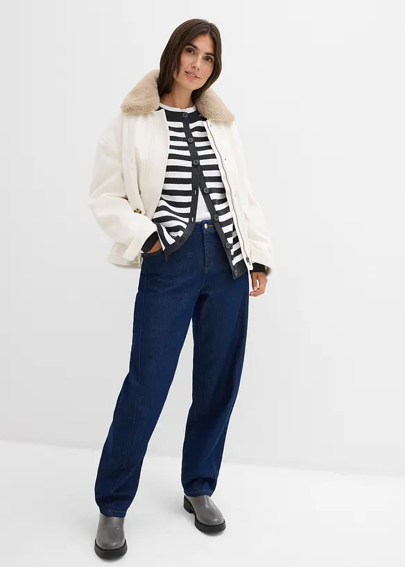 Kab&aacute;tek z jemn&eacute; pleteniny, kulat&yacute; v&yacute;střih, bonprix