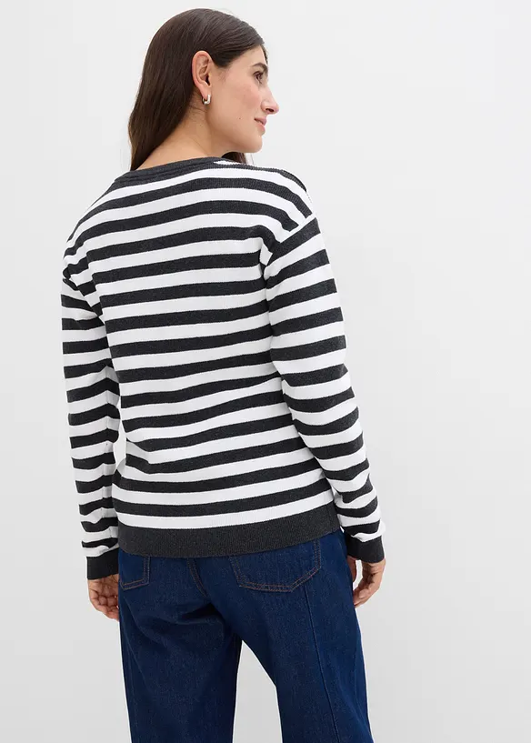 Kab&aacute;tek z jemn&eacute; pleteniny, kulat&yacute; v&yacute;střih, bonprix