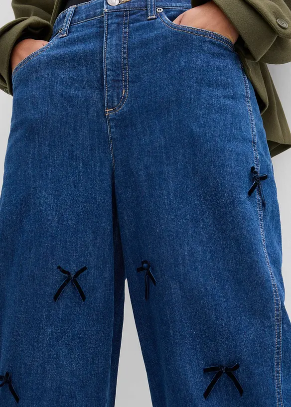 Džíny Barrel, High Waist, pohodlný pas, bonprix