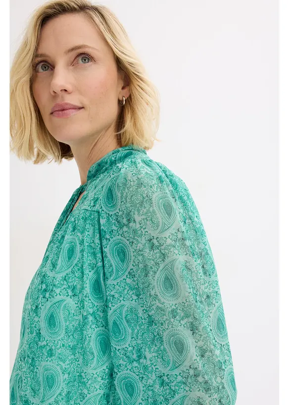 Tričko s dlouhým rukávem z jemné síťoviny, bonprix