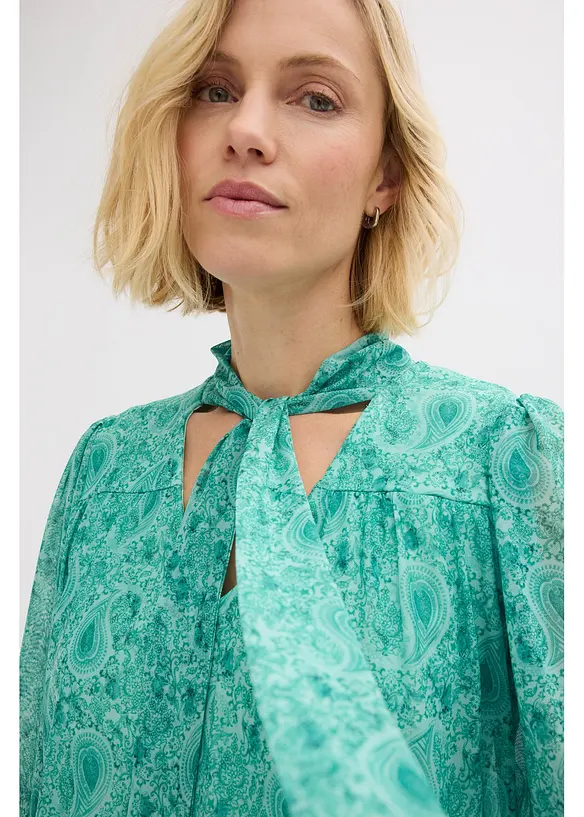 Tričko s dlouhým rukávem z jemné síťoviny, bonprix