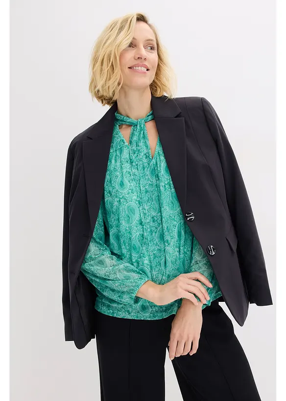 Tričko s dlouhým rukávem z jemné síťoviny, bonprix