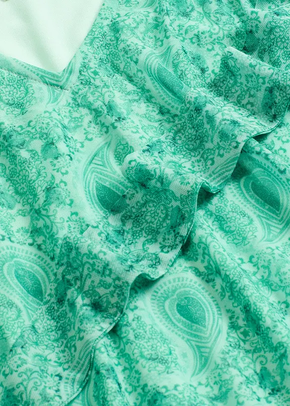 Tričko s dlouhým rukávem z jemné síťoviny, bonprix