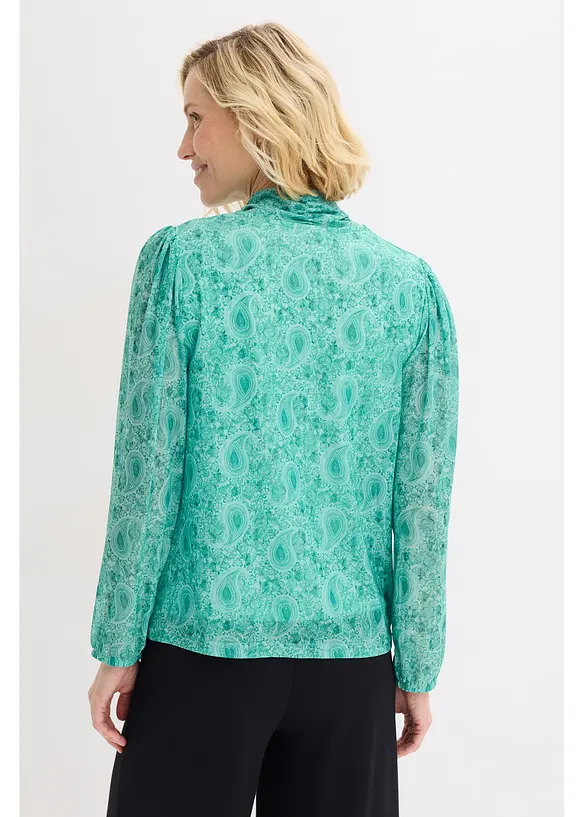 Tričko s dlouhým rukávem z jemné síťoviny, bonprix