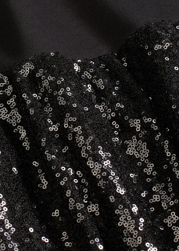 Šaty s flitry, z pohodlného materiálu Punto di Roma, bonprix