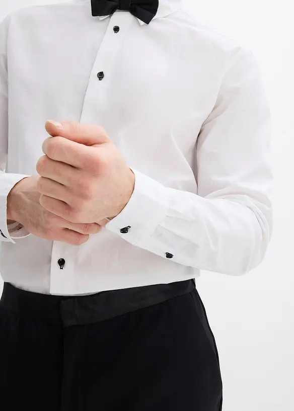 Košile a motýlek (2dílná souprava) z čisté organické bavlny, bonprix