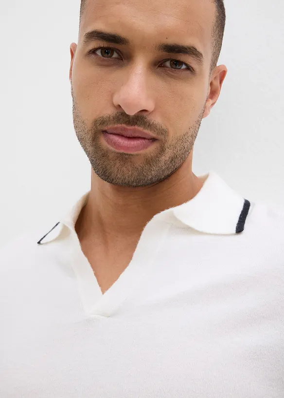 Svetr z jemné pleteniny, s kontrastními detaily, bonprix