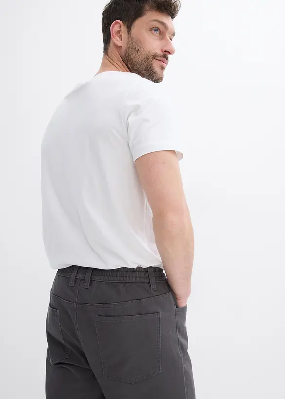 Strečové kalhoty bez zapínání, Regular Fit, Straight, bonprix