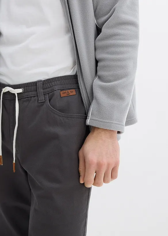 Strečové kalhoty bez zapínání, Regular Fit, Straight, bonprix