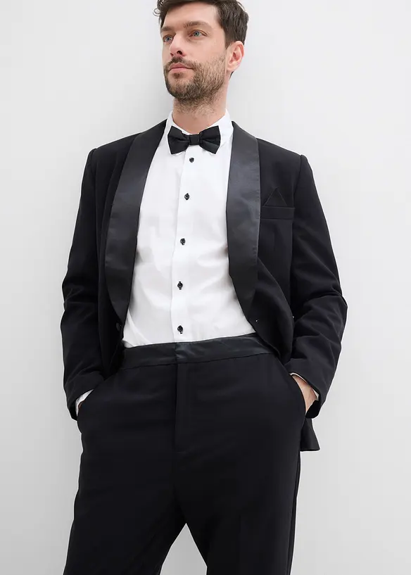 Smokingové oblekové kalhoty s podílem streče, Slim Fit, bonprix