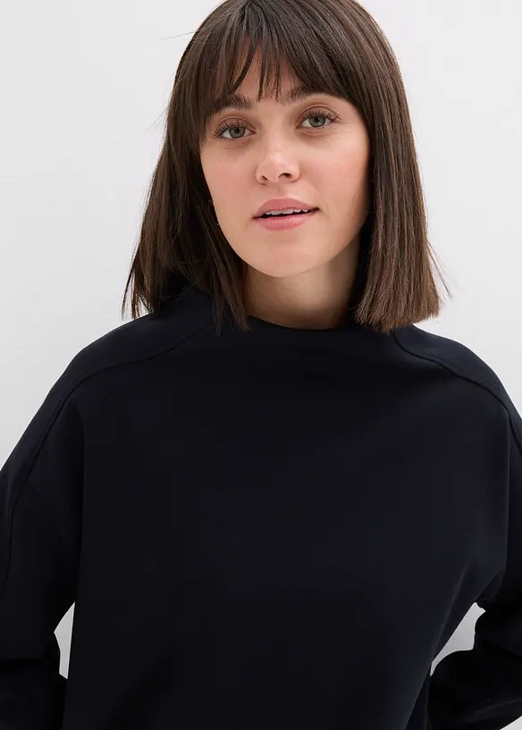 Oversize mikina z měkk&eacute;ho materi&aacute;lu scuba, bonprix