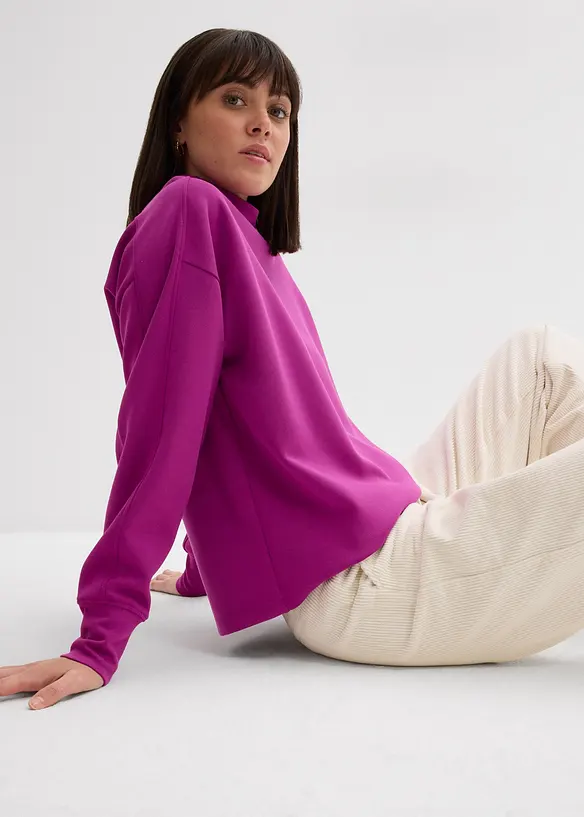 Oversize mikina z měkkého materiálu scuba, bonprix