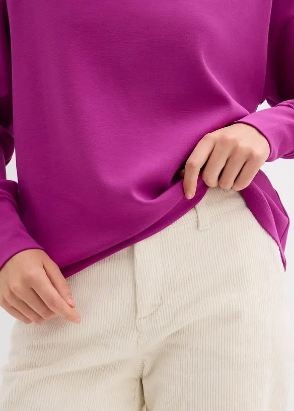 Oversize mikina z měkkého materiálu scuba, bonprix