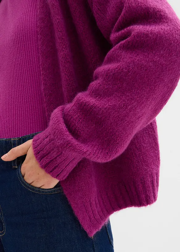 Zkr&aacute;cen&yacute; oversize kab&aacute;tek ze silněj&scaron;&iacute; pleteniny, bonprix