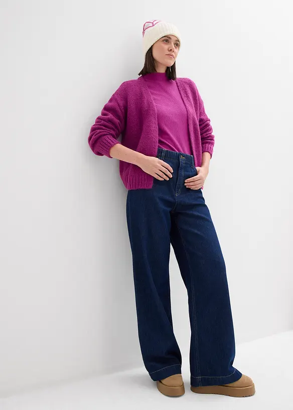 Zkr&aacute;cen&yacute; oversize kab&aacute;tek ze silněj&scaron;&iacute; pleteniny, bonprix