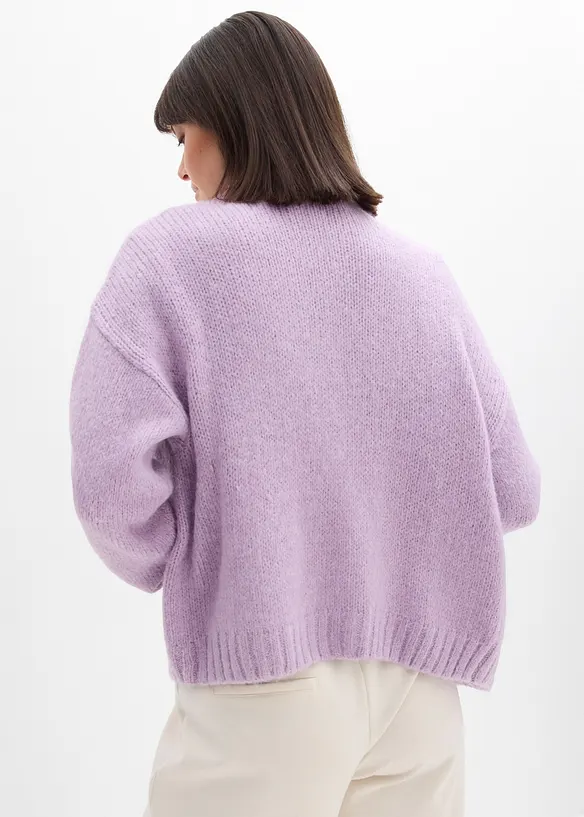 Zkrácený oversize kabátek ze silnější pleteniny, bonprix