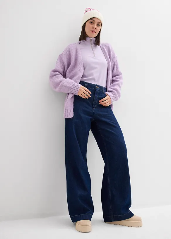 Oversize kabátek ze silnější pleteniny, bonprix