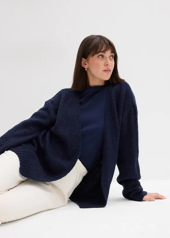 Oversize kabátek ze silnější pleteniny, bonprix