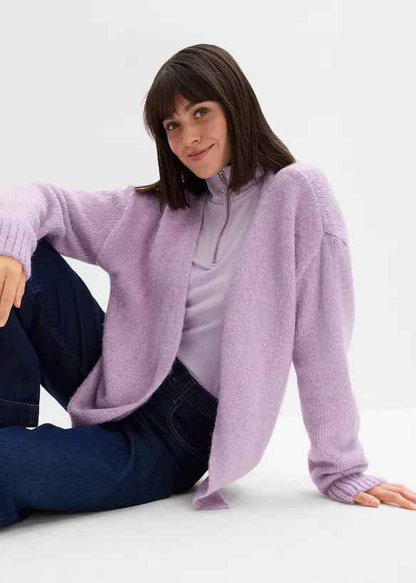 Oversize kabátek ze silnější pleteniny, bonprix