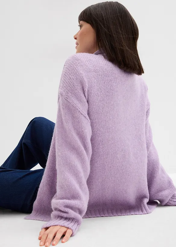 Oversize kabátek ze silnější pleteniny, bonprix