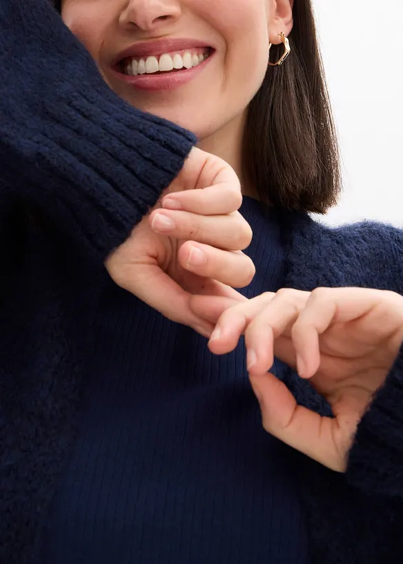 Oversize kabátek ze silnější pleteniny, bonprix