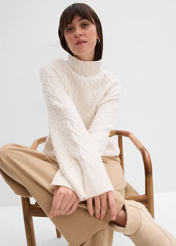 Svetr s copánkovým vzorem, bonprix