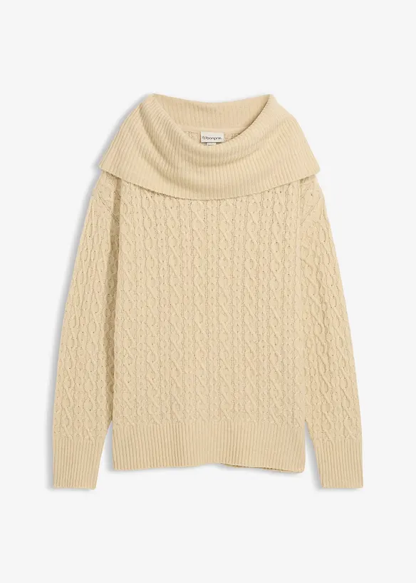 Svetr s cop&aacute;nkov&yacute;m vzorem, bonprix