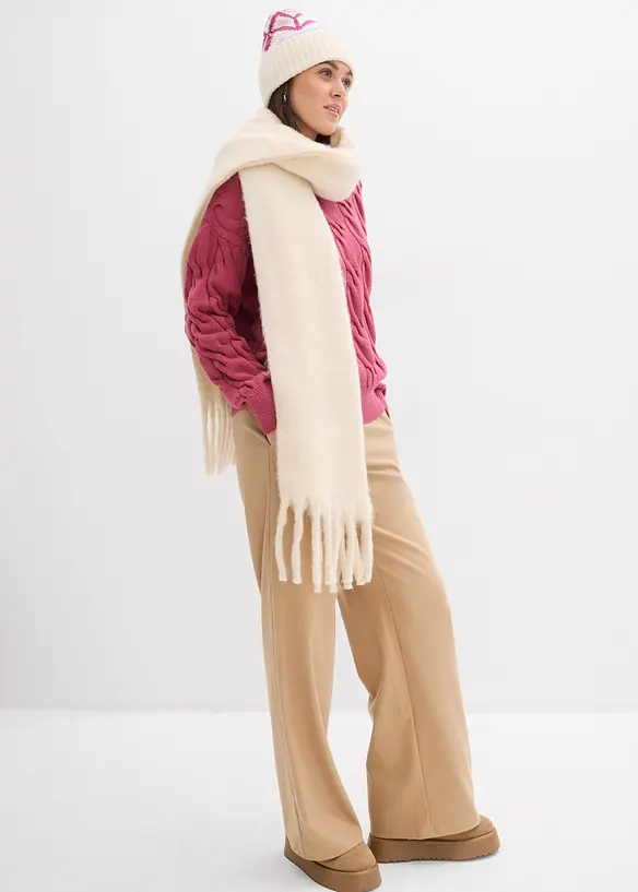 Oversize svetr z měkk&eacute; visk&oacute;zov&eacute; směsi, bonprix