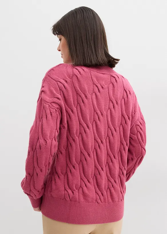 Oversize svetr z měkk&eacute; visk&oacute;zov&eacute; směsi, bonprix