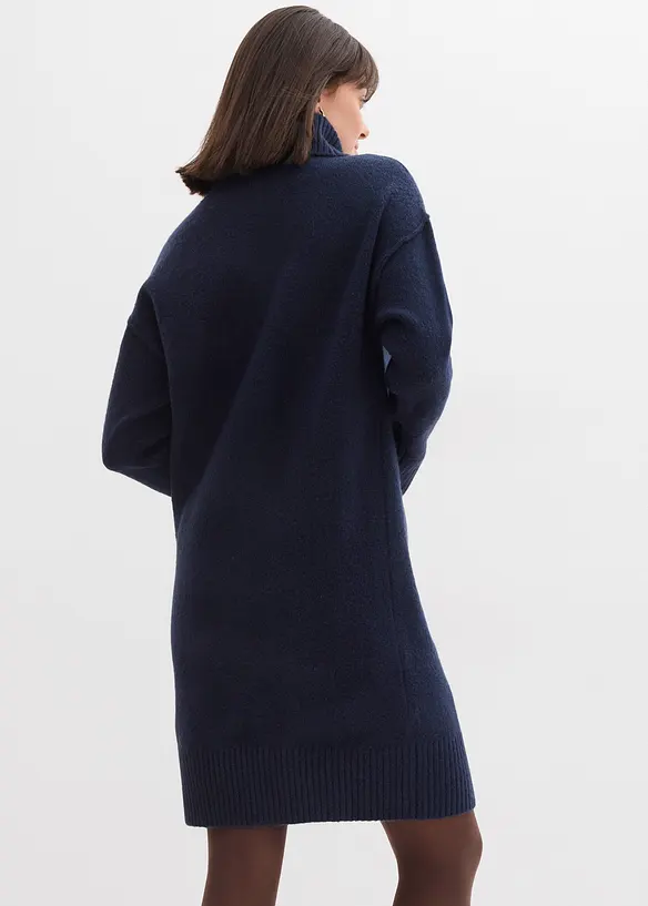 Pletené šaty s ozdobným švem, bonprix