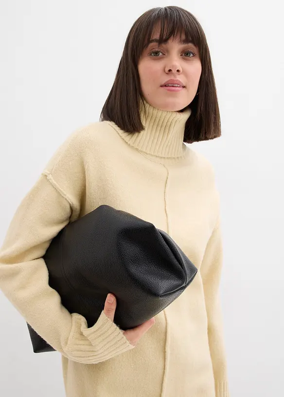 Pletené šaty s ozdobným švem, bonprix