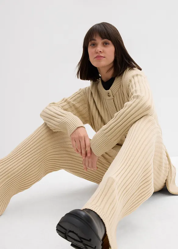 Pletené kalhoty z měkké viskózové směsi, bonprix